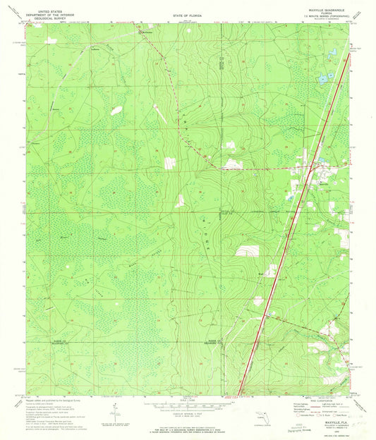1970 Maxville, FL - Florida - USGS Topographic Map
