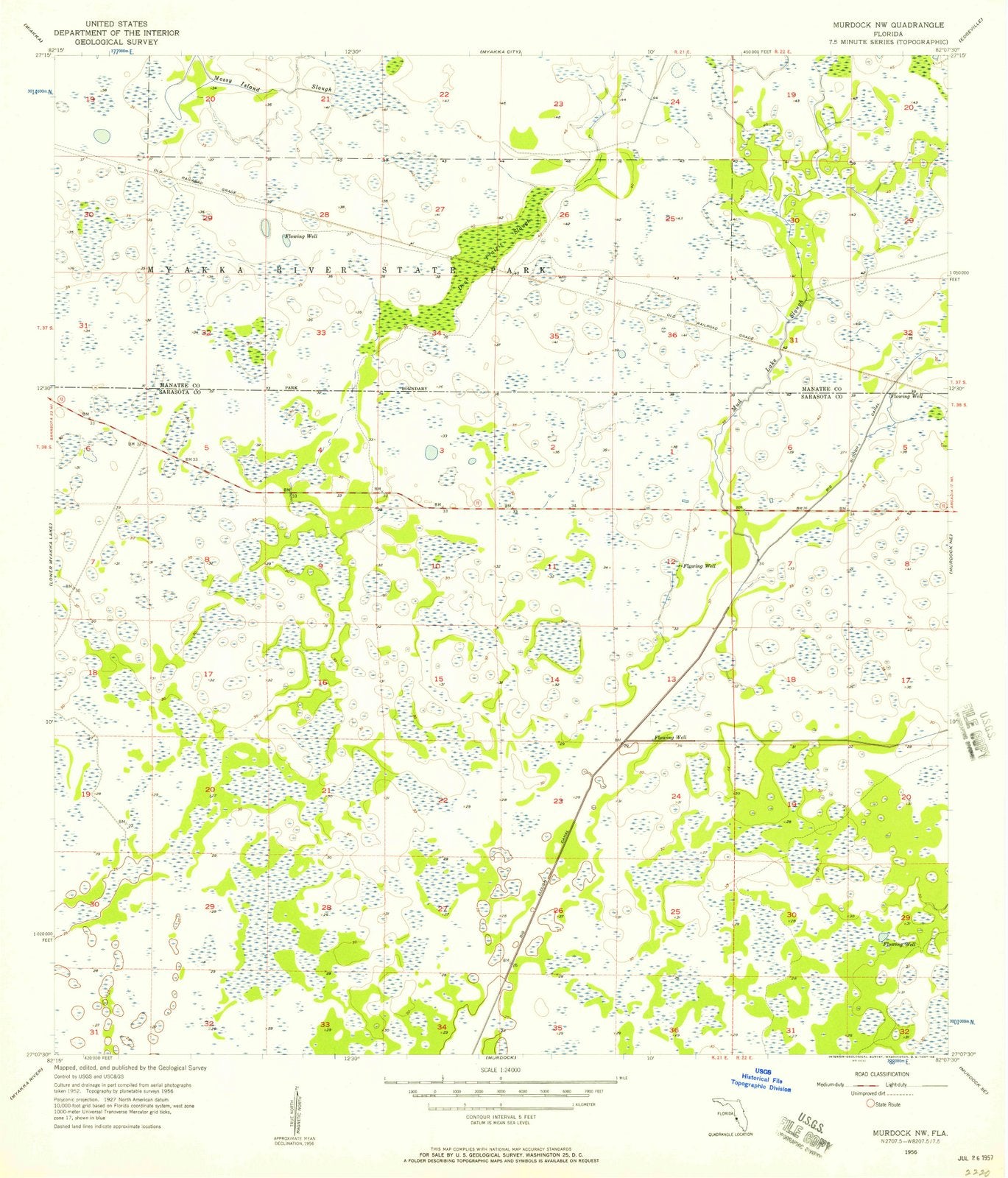 1956 Murdock, FL - Florida - USGS Topographic Map v2