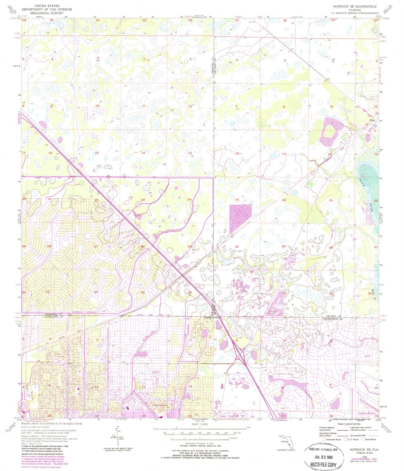 1956 Murdock, FL - Florida - USGS Topographic Map v3