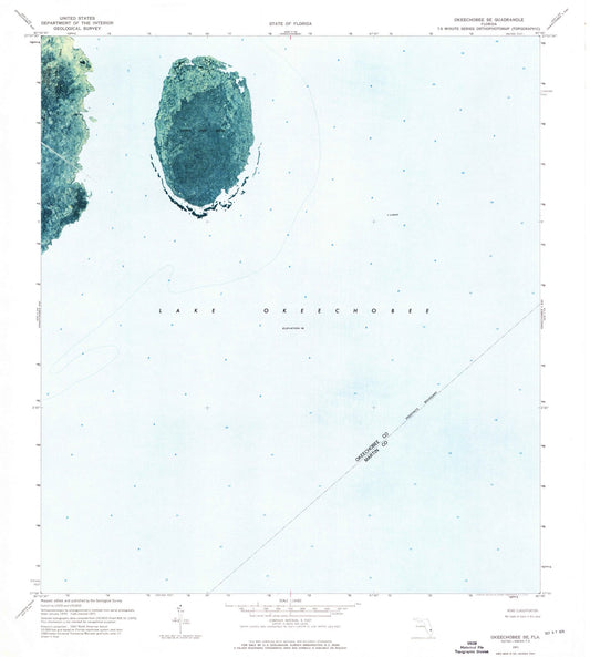 1971 Okeechobee, FL - Florida - USGS Topographic Map