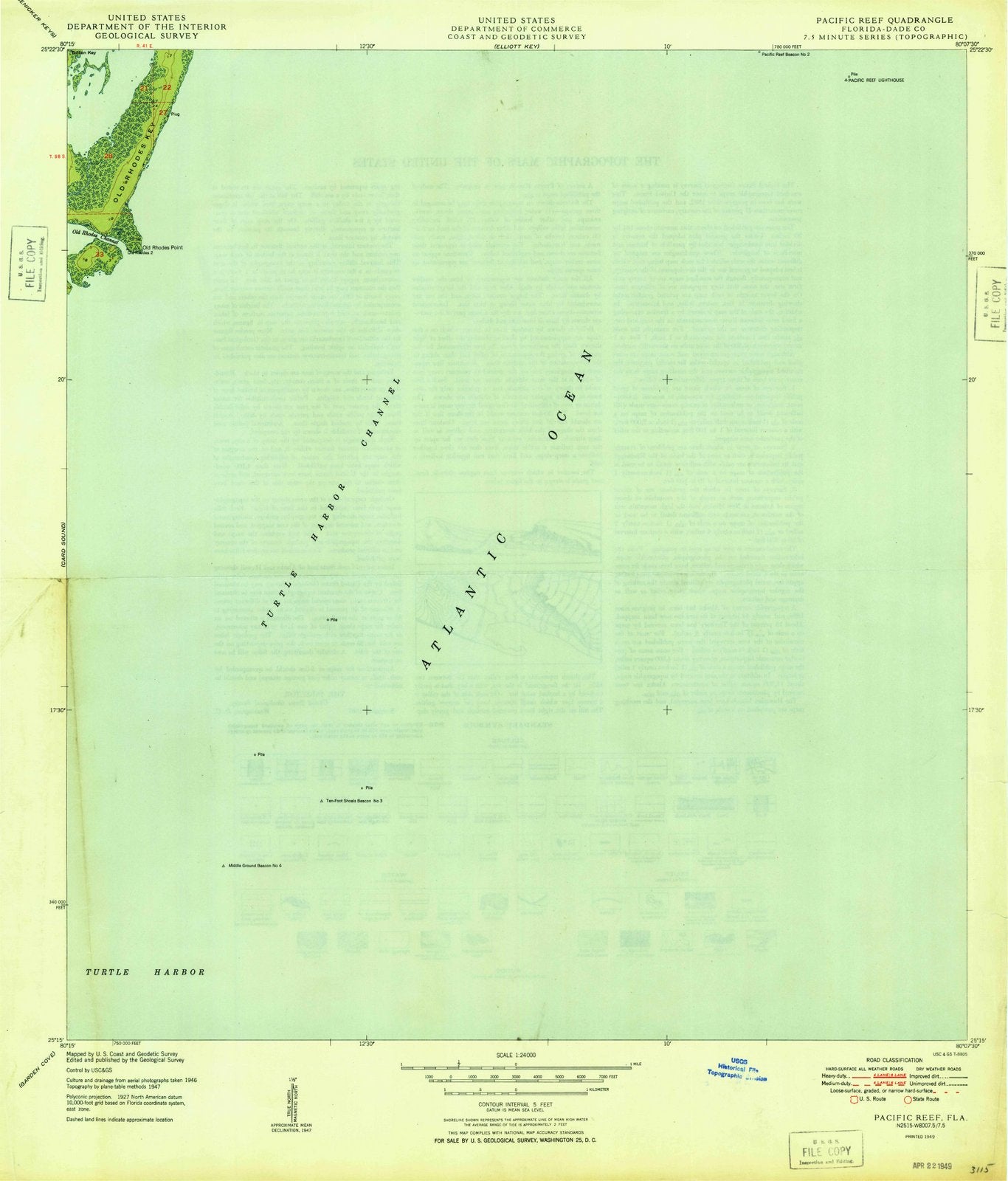 1949 Pacific Reef, FL - Florida - USGS Topographic Map