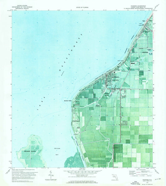 1970 Pahokee, FL - Florida - USGS Topographic Map