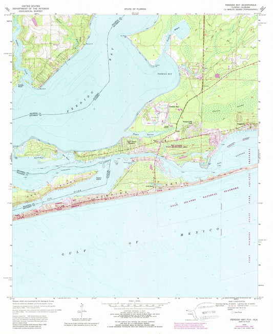 1970 Perdido Bay, FL - Florida - USGS Topographic Map