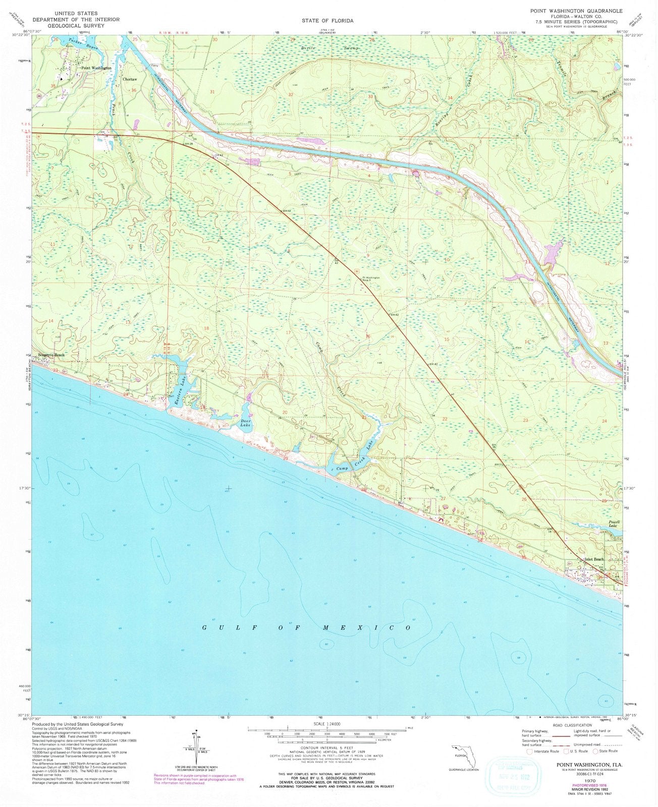 1970 Point Washington, FL - Florida - USGS Topographic Map