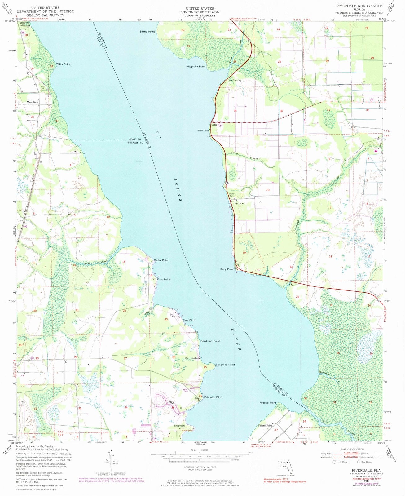 1949 Riverdale, FL - Florida - USGS Topographic Map