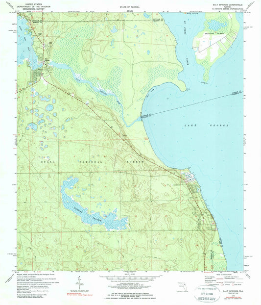 1970 Salt Springs, FL - Florida - USGS Topographic Map