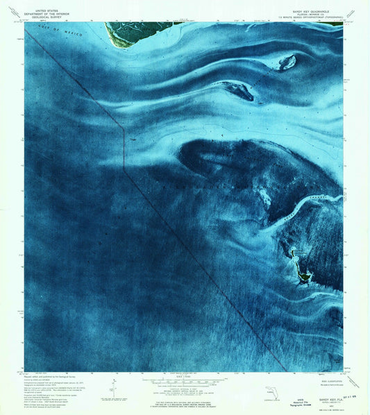 1972 Sandy Key, FL - Florida - USGS Topographic Map