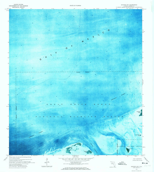 1972 Sawyer Key, FL - Florida - USGS Topographic Map