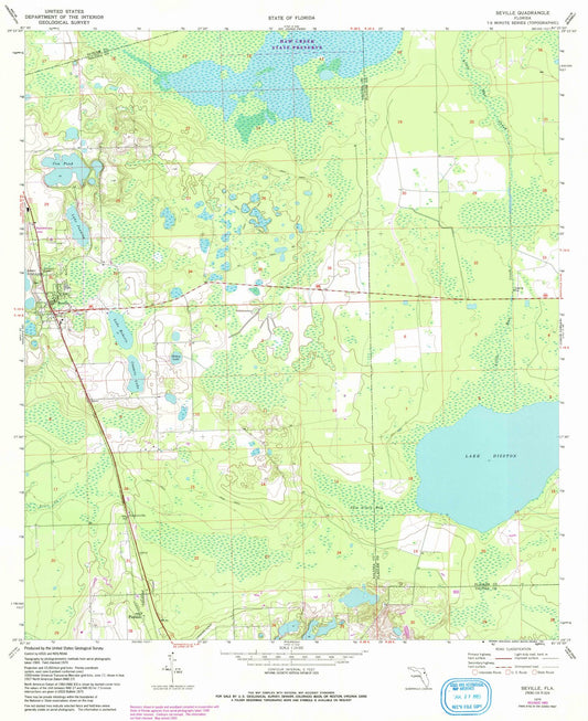 1970 Seville, FL - Florida - USGS Topographic Map