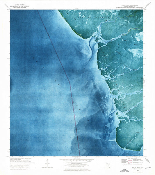 1972 Shark Point, FL - Florida - USGS Topographic Map