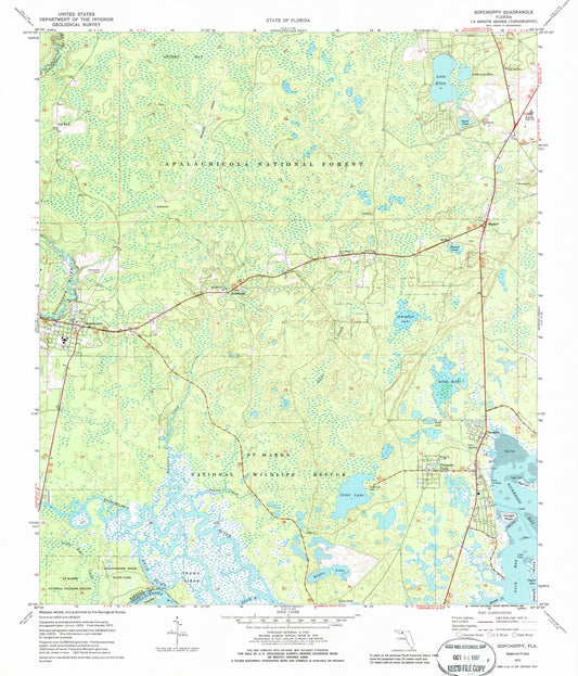 1972 Sopchoppy, FL - Florida - USGS Topographic Map