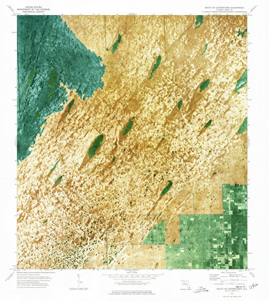 1972 South of Coopertown, FL - Florida - USGS Topographic Map
