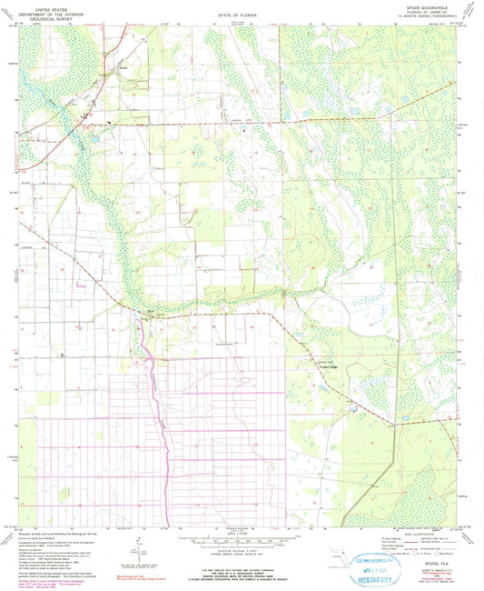 1970 Spuds, FL - Florida - USGS Topographic Map