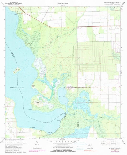 1972 St Johns Park, FL - Florida - USGS Topographic Map