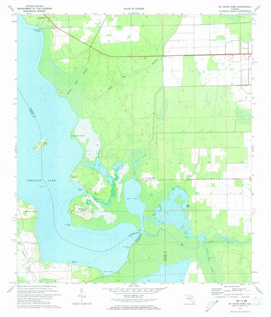 1972 St. Johns Park, FL - Florida - USGS Topographic Map