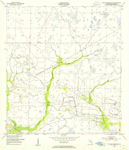 1953 Taylor Creek, FL - Florida - USGS Topographic Map v2