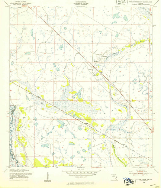 1953 Taylor Creek, FL - Florida - USGS Topographic Map v4