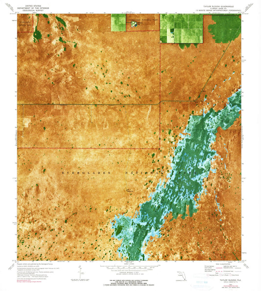 1972 Taylor Slough, FL - Florida - USGS Topographic Map