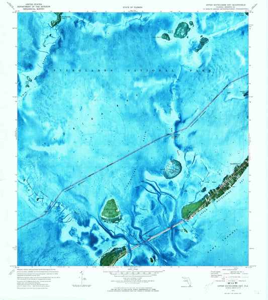 1971 Upper Matecumbe Key, FL - Florida - USGS Topographic Map