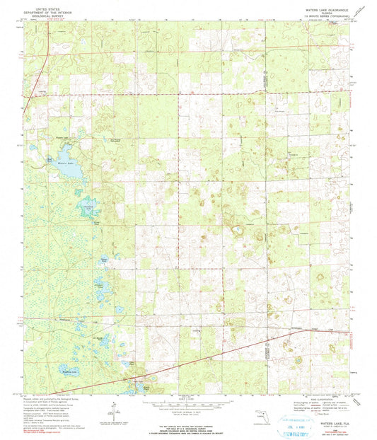 1968 Waters Lake, FL - Florida - USGS Topographic Map