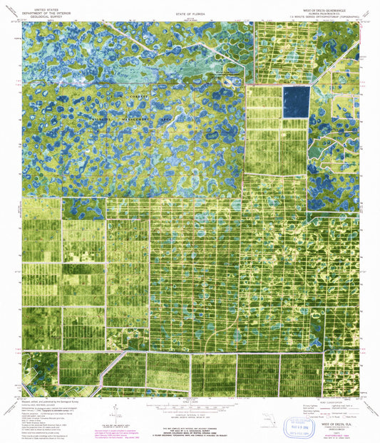 1971 West Ofelta, FL - Florida - USGS Topographic Map