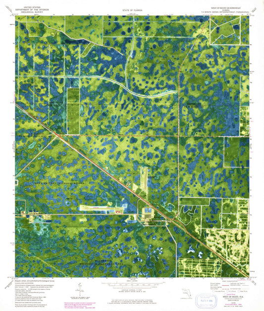 1970 West of Rood, FL - Florida - USGS Topographic Map