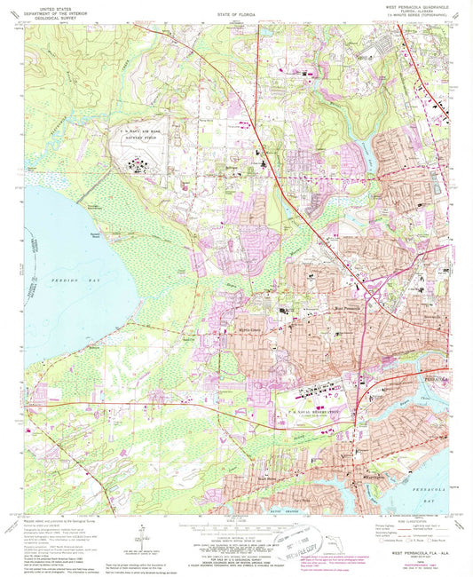 1970 Pensacola, FL - Florida - USGS Topographic Map
