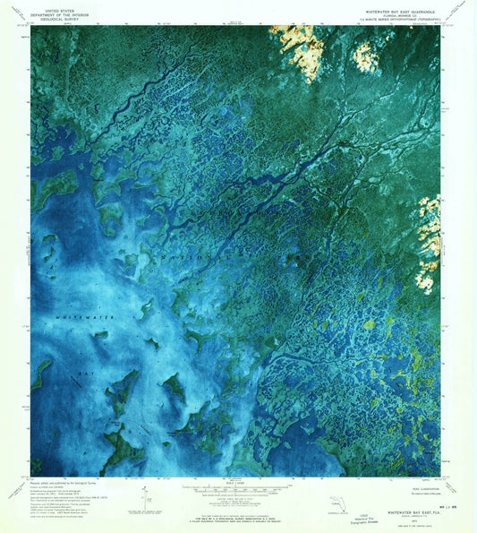 1972 Whitewater Bay East, FL - Florida - USGS Topographic Map