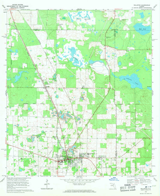 1969 Williston, FL - Florida - USGS Topographic Map