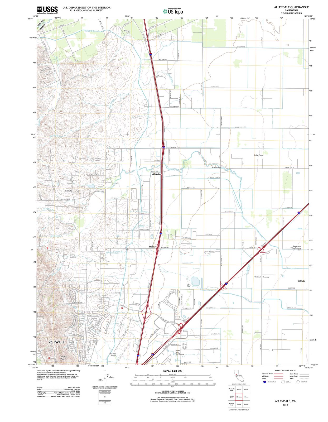 2012 Allendale, CA - California - USGS Topographic Map