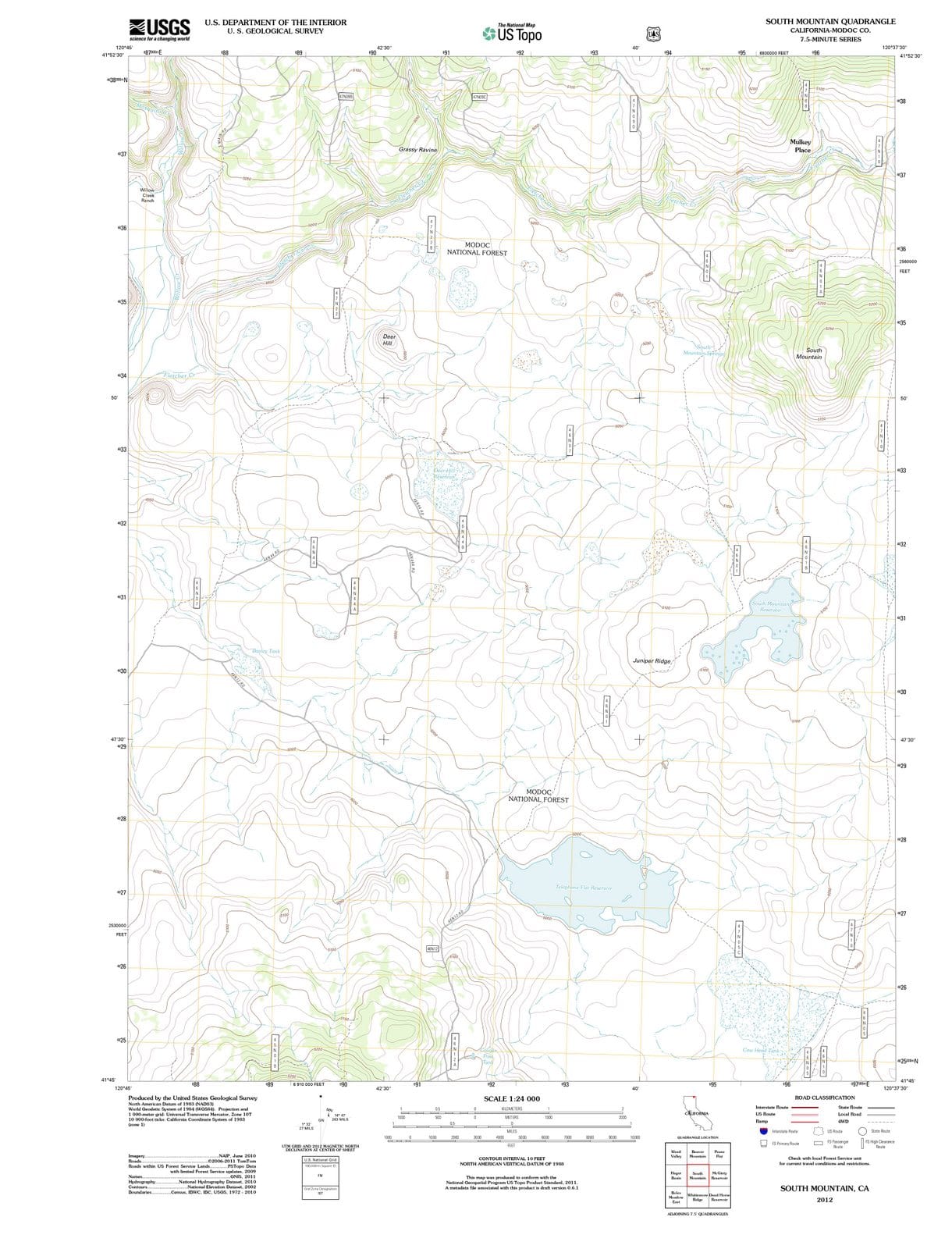 2012 South Mountain, CA - California - USGS Topographic Map