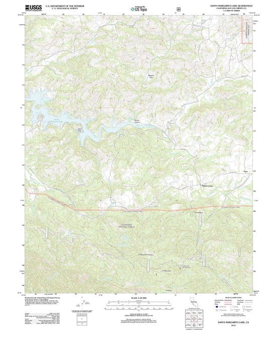 2012 Santa Margarita Lake, CA - California - USGS Topographic Map