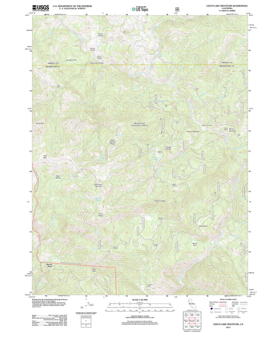 2012 Leech Lake Mountain, CA - California - USGS Topographic Map
