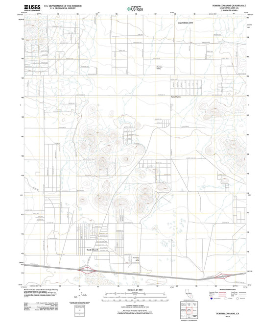 2012 North Edwards, CA - California - USGS Topographic Map
