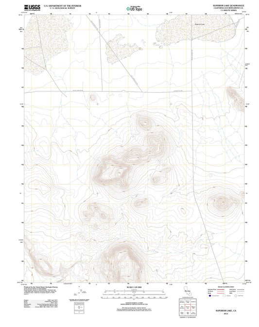 2012 Superior Lake, CA - California - USGS Topographic Map