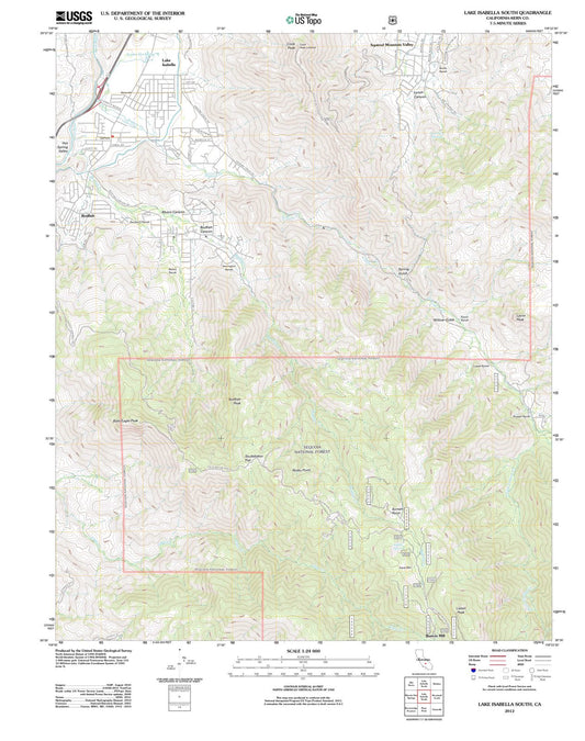 2012 Lake Isabella South, CA - California - USGS Topographic Map