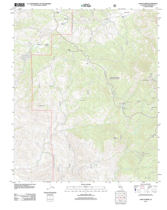 2012 Lake Fulmor, CA - California - USGS Topographic Map