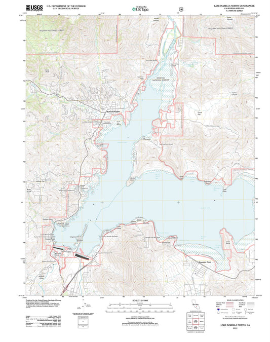2012 Lake Isabella North, CA - California - USGS Topographic Map