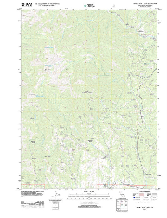 2012 Rush Creek Lakes, CA - California - USGS Topographic Map