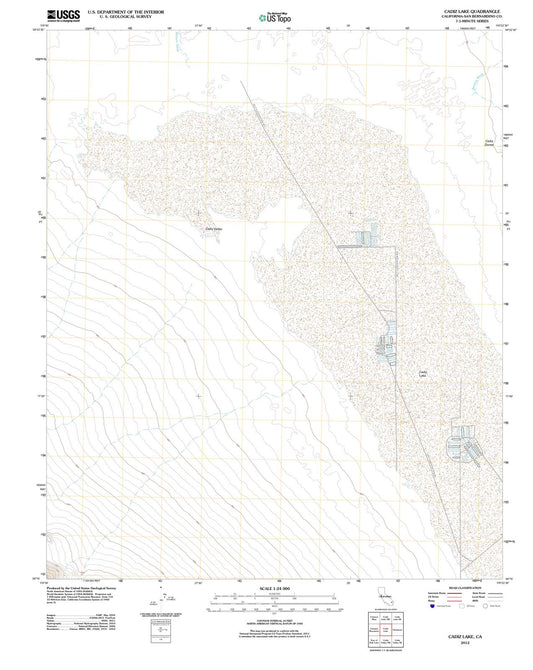 2012 Cadiz Lake, CA - California - USGS Topographic Map