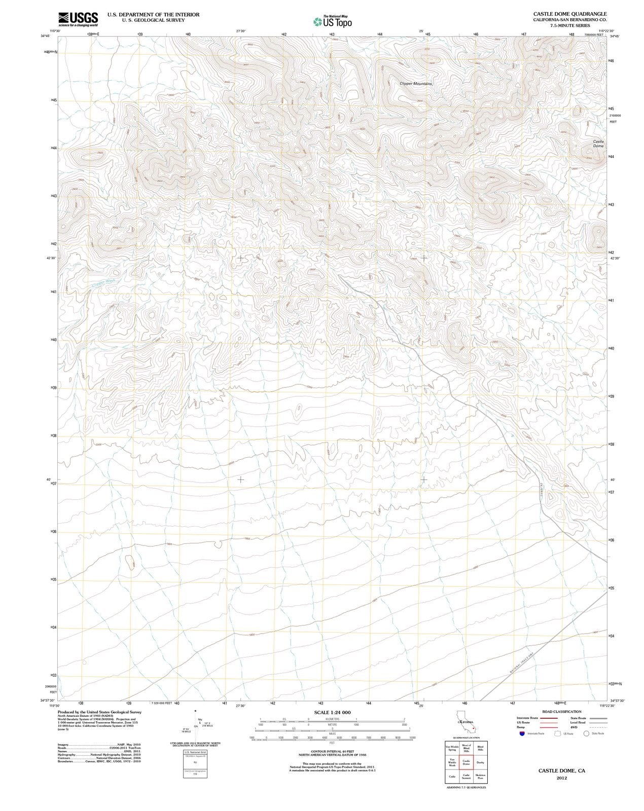 2012 Castleome, CA - California - USGS Topographic Map