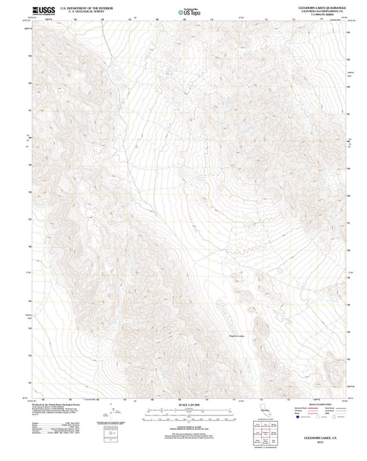 2012 Cleghorn Lakes, CA - California - USGS Topographic Map