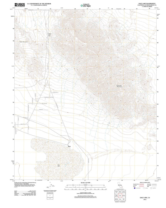 2012 Dale Lake, CA - California - USGS Topographic Map