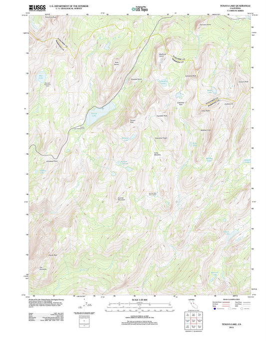 2012 Tenaya Lake, CA - California - USGS Topographic Map