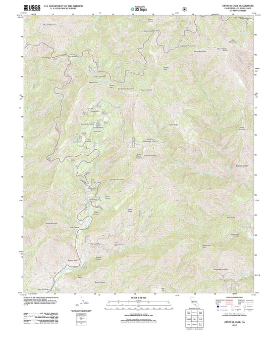 2012 Crystal Lake, CA - California - USGS Topographic Map