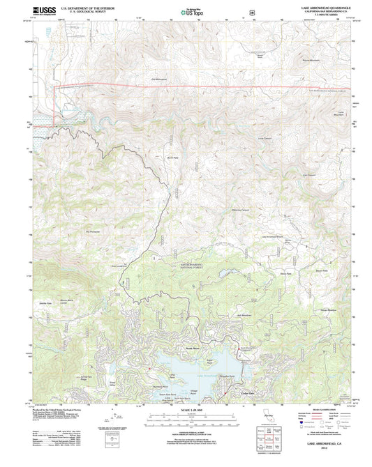 2012 Lake Arrowhead, CA - California - USGS Topographic Map