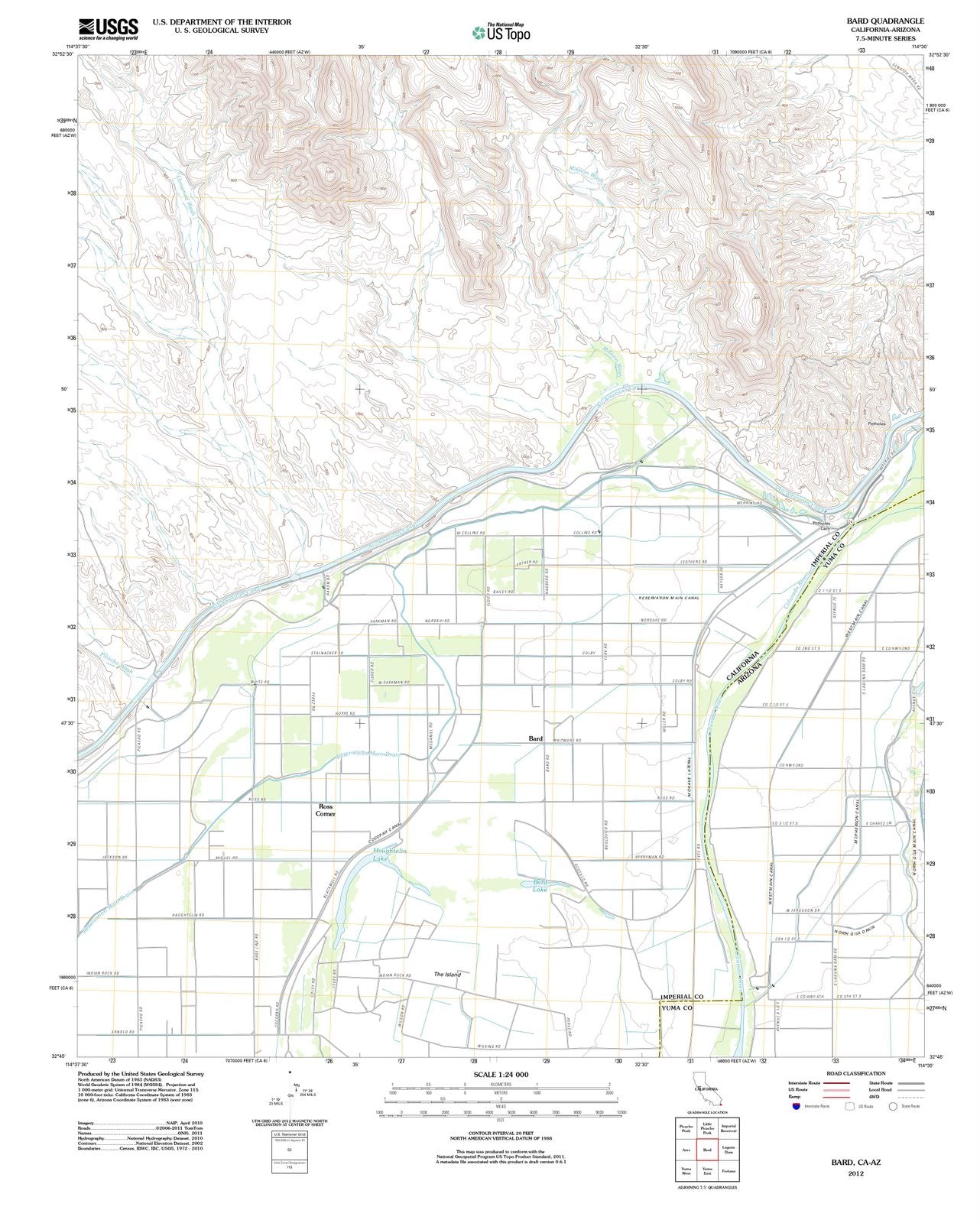 2012 Bard, CA - California - USGS Topographic Map