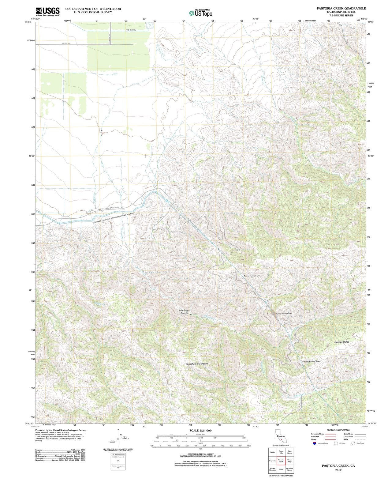 2012 Pastoria Creek, CA - California - USGS Topographic Map