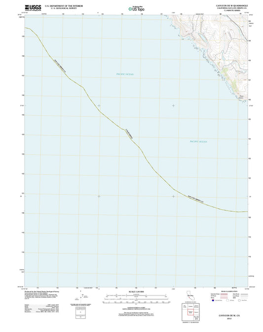 2012 Cayucos, CA - California - USGS Topographic Map v2