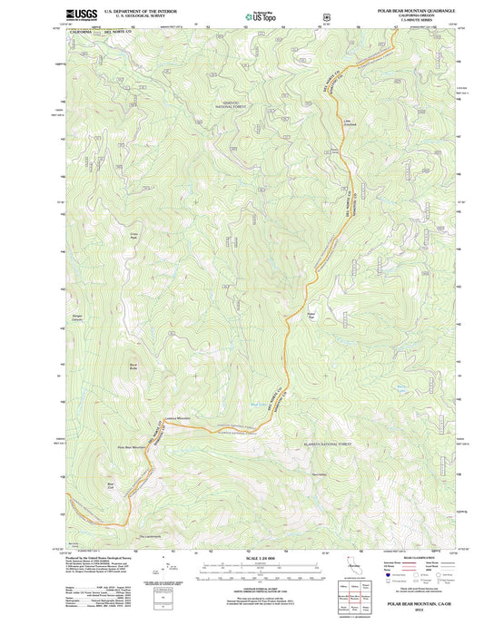 2012 Polar Bear Mountain, CA - California - USGS Topographic Map